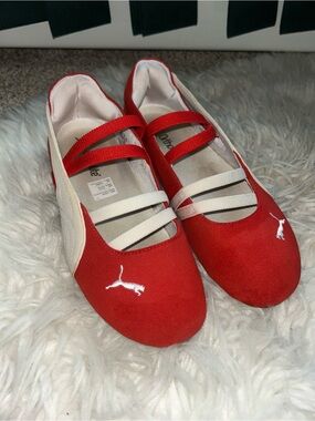 Puma Red Suede Speedcat Ballet